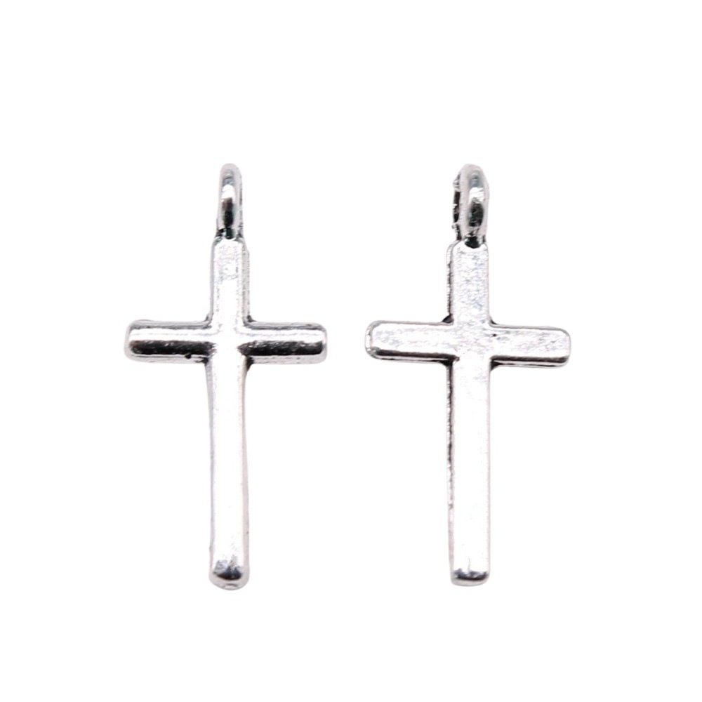 Cross Charms For Jewelry Making DIY Jewelry Findings Antique Silver Color Alloy Charms Pendant