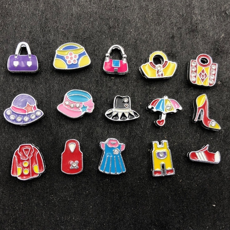 Clothes Bag Hat High Shoes Umbrella Enamel Charms Metal Pendant Earring DIY Fashion Garment Jewelry Accessories