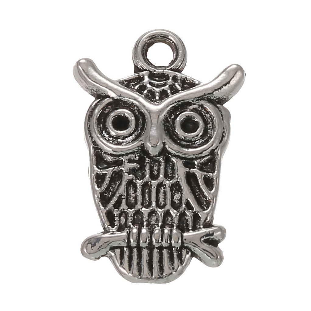 Cute owl alloy charms pendant DIY necklace bracelet jewelry accessories wholesale