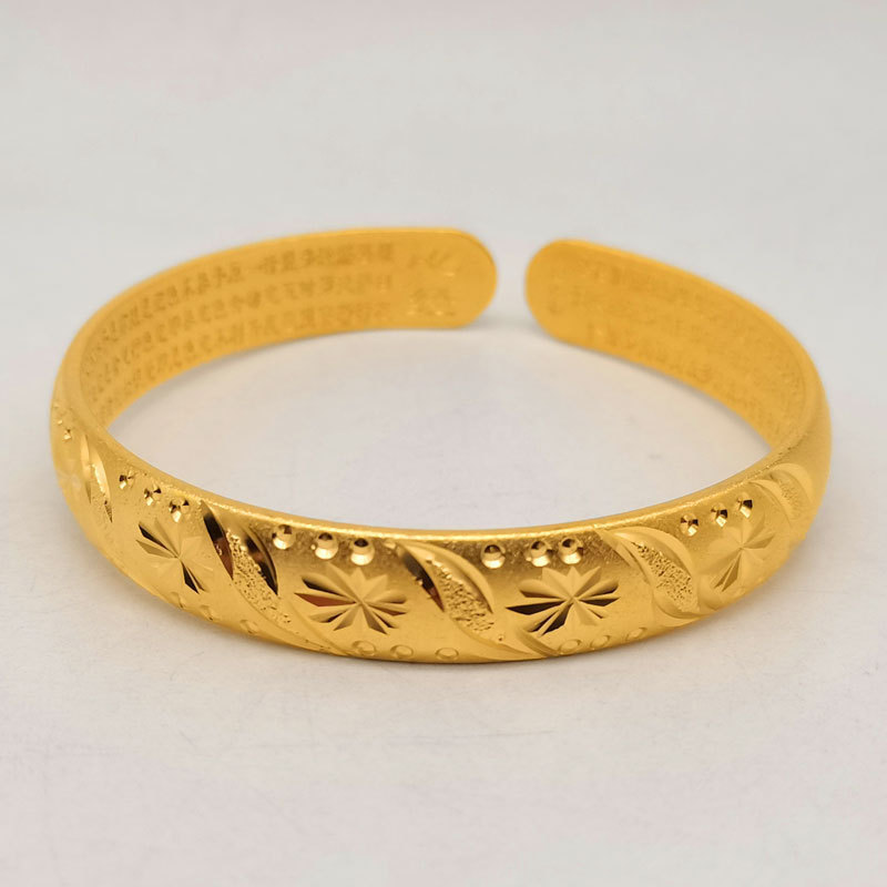 24K gold plated Dubai Bracelets Jewelry Ethiopian Bangles for Women Africa Arab Items Wholesale Wedding Gift