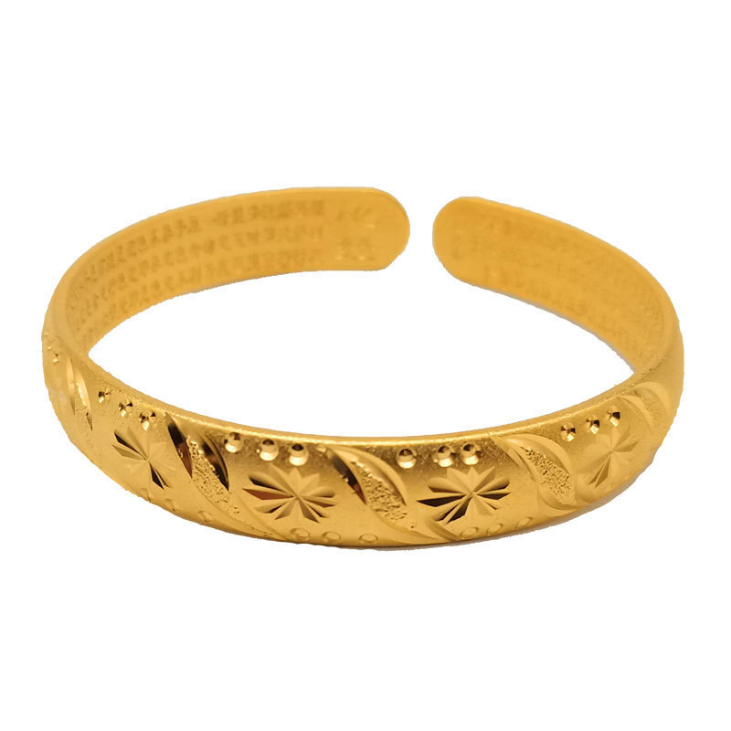 24K gold plated Dubai Bracelets Jewelry Ethiopian Bangles for Women Africa Arab Items Wholesale Wedding Gift