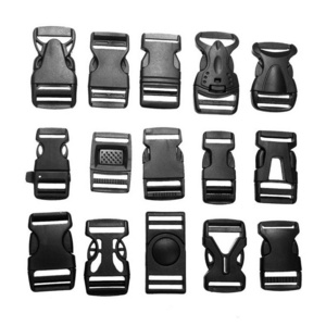 Wholesale Black Plastic Side Release Insert Buckle Backpack Webbing Harness Helmet Quick Release Plastic Buckle For Backpacks