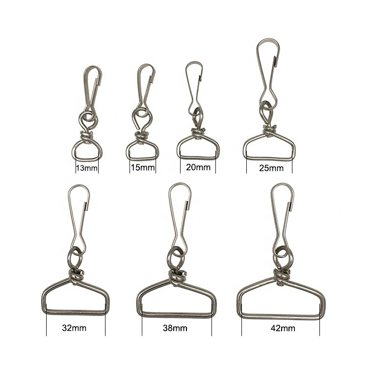 Wholesale Different Sizes Metal Lantern Pear Shape Iron Bag Webbing Iorn Metal Snap Hook