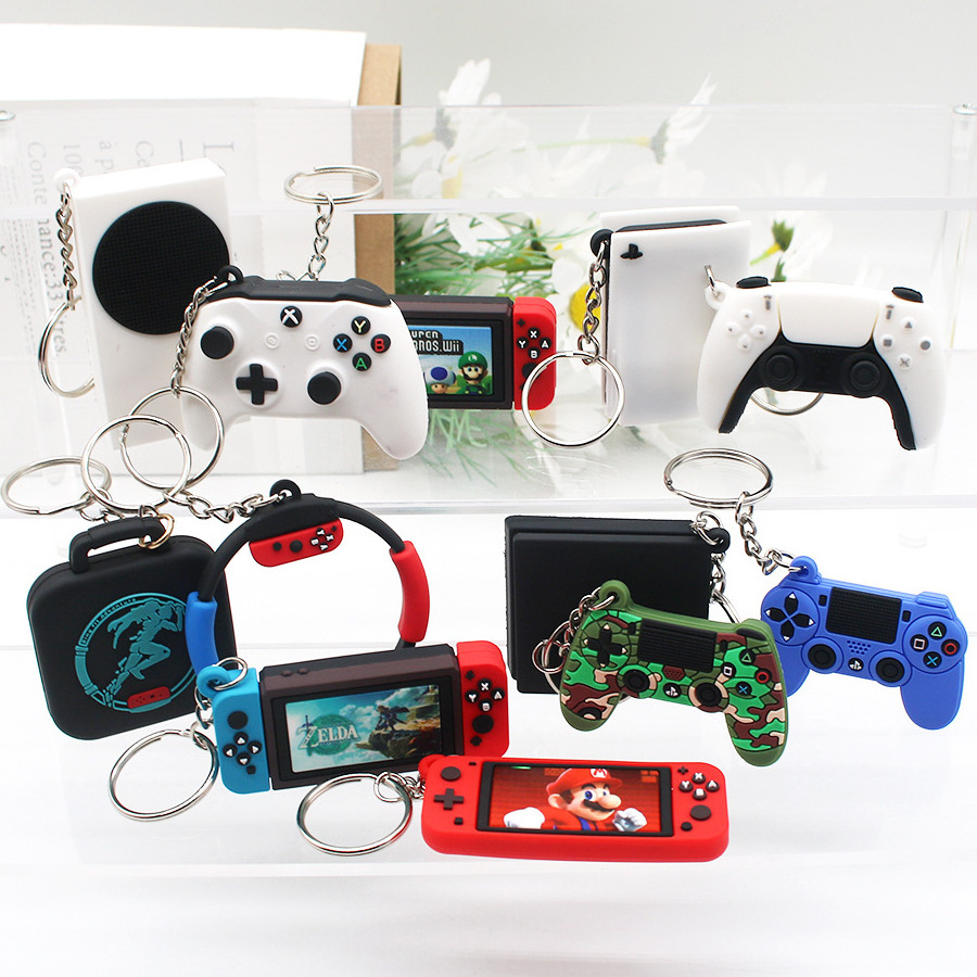 Wholesale Game Console with The Switch Keychain Mario Game Peripheral Key Ring Plastic Keychains