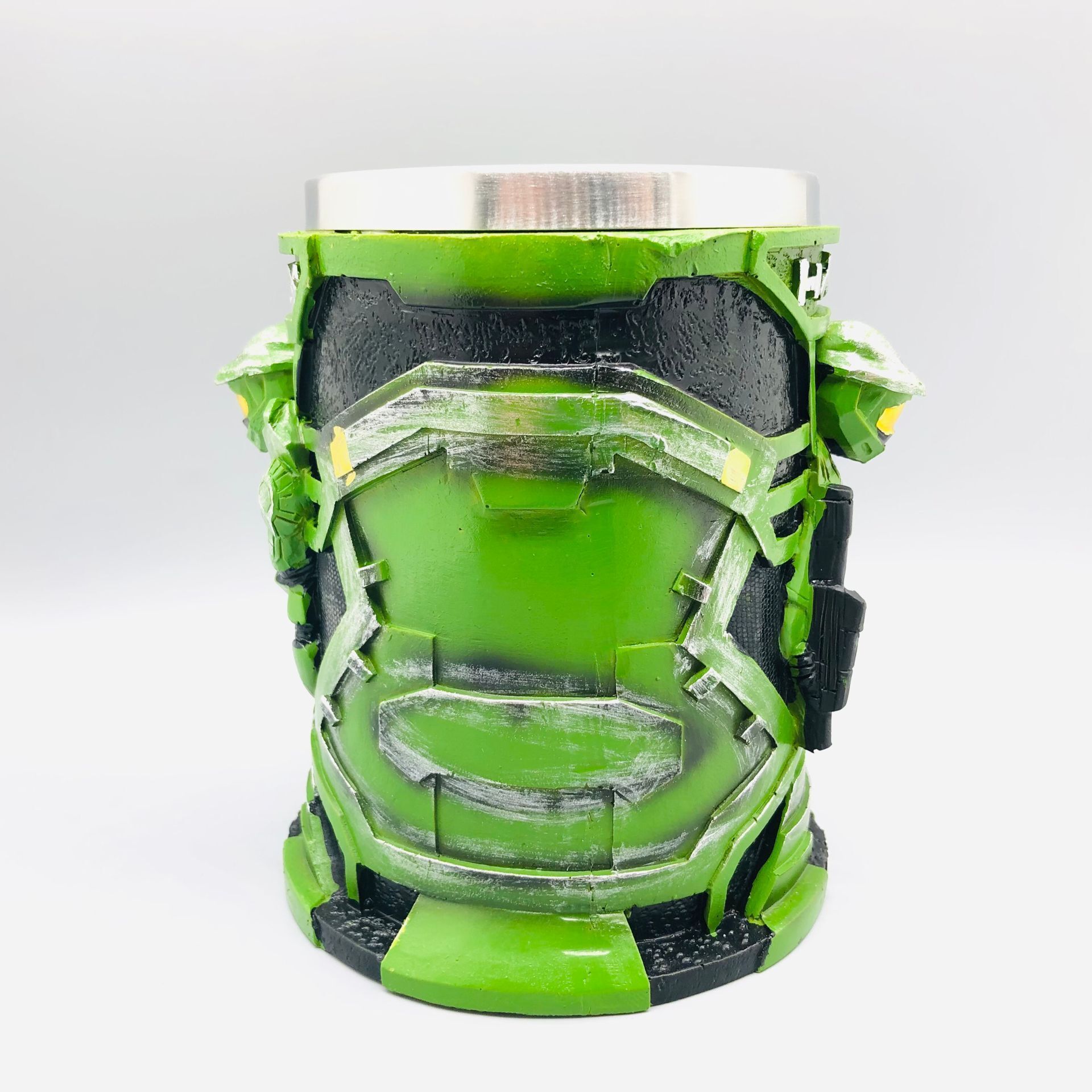 Cool Green Soldier Armor Knight 3D Resin Mug Robot Gaming Gamepad Mug