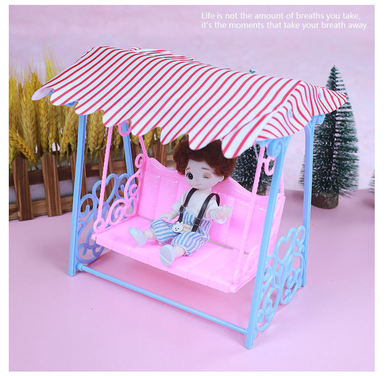 Doll house furniture mini model bjd6 points doll swing frame girl birthday toy gift mini doll swing frame