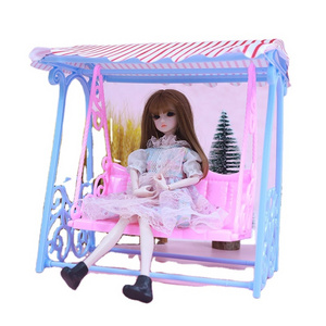 Doll house furniture mini model bjd6 points doll swing frame girl birthday toy gift mini doll swing frame