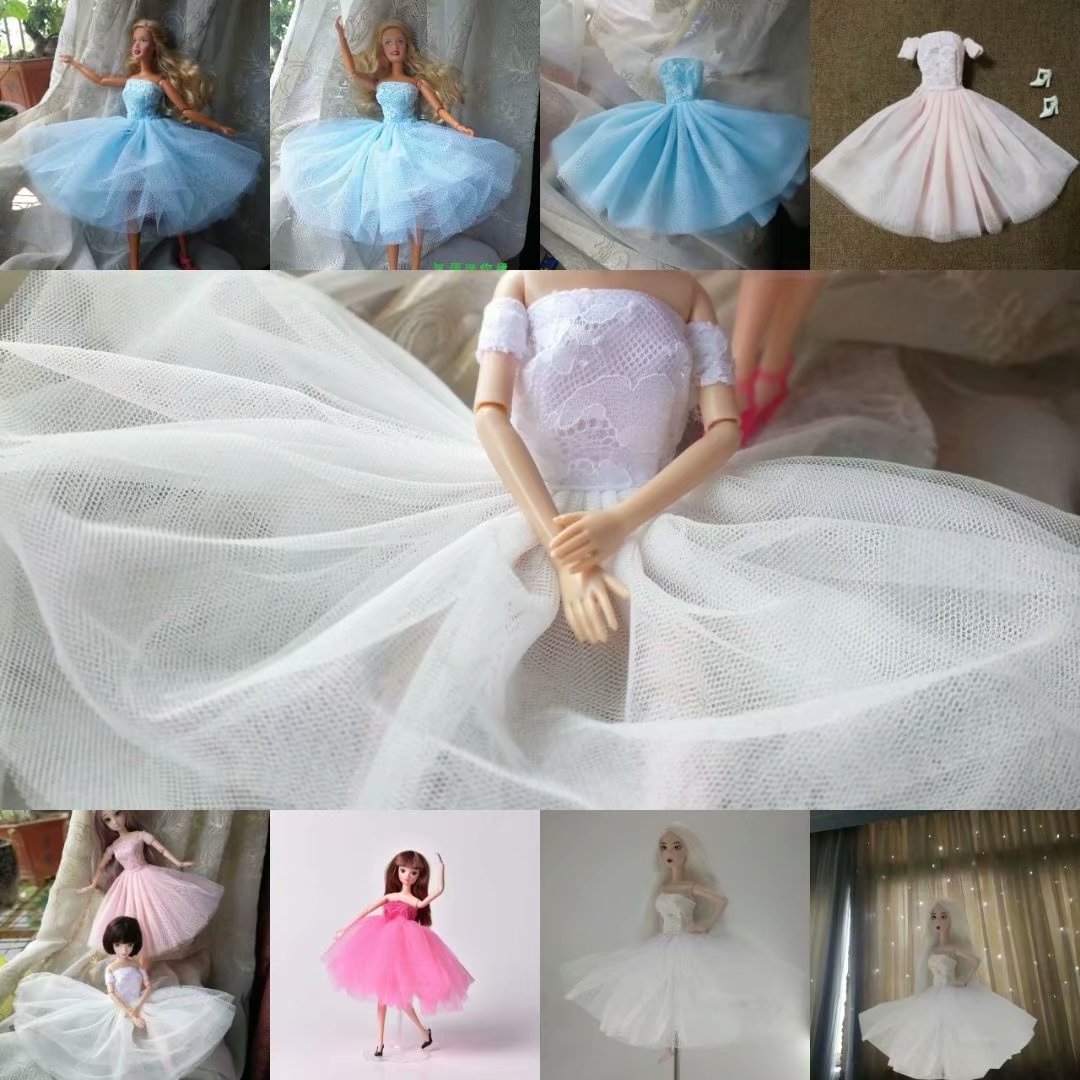 Doll dress up clothes vinyl toy wedding dress princess big swing wedding dress 11.5 inch 6 points Xinyi rag doll clothing