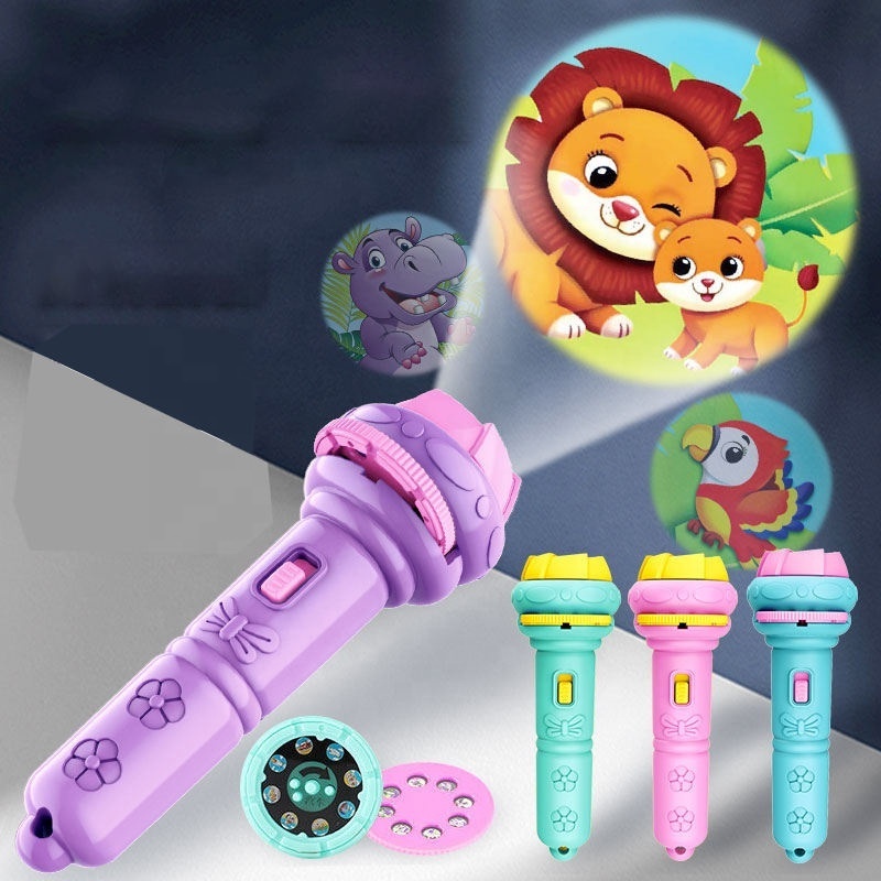 2023 Flashlight Projector Torch Lamp Toy Cute Cartoon Creativity Toy Torch Lamp Flashlight Projector Toy Baby Sleeping