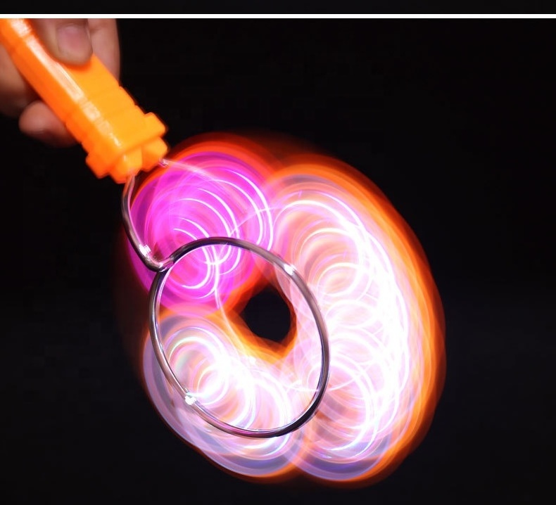 LED magic spinning gyro light gyro yo-yo children's educational toys magnetic hand gyro Funny Toy plastic Spinning Top Toy