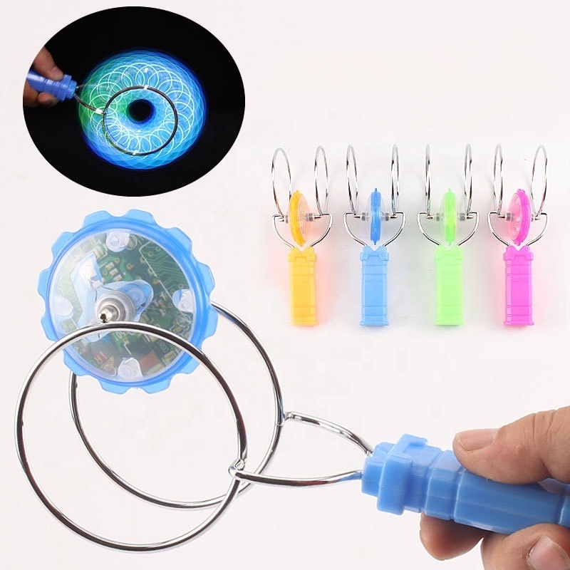 LED magic spinning gyro light gyro yo-yo children's educational toys magnetic hand gyro Funny Toy plastic Spinning Top Toy