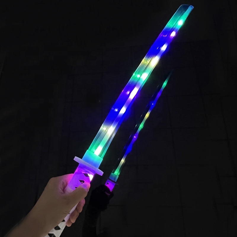 New Light up sword Led Katana with 10 lights lightsaber for kids 2022 flashing light toys glow in the dark toy from