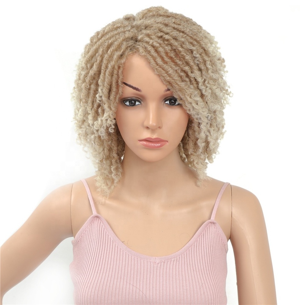 2023 Hot African Style Crochet Hair Wig Dreadlocks Faux Locs Braided Wig with Synthetic Hair for Black Women