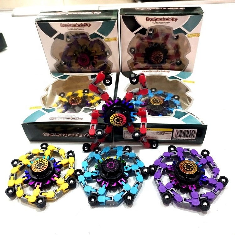 2023 Hot Selling Wholesale Sensory Toys Fingertip Finger Fidget Spinner Anti Stress Robot Toys Spinner Fidget Toys