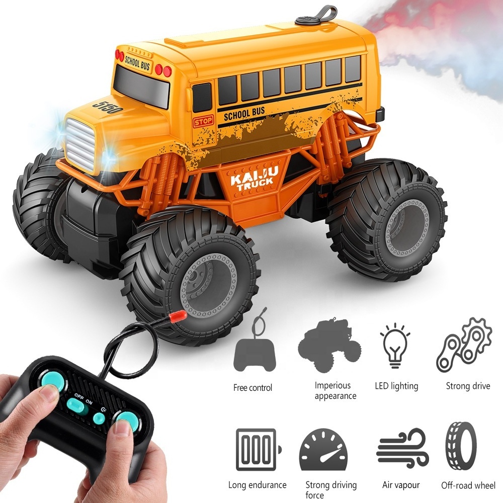 2023 Hot Remote Control Car off-road vehicle spray remote control car play pickup truck school bus climbing car mountain bike