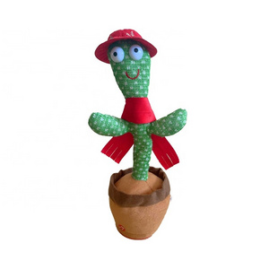 Tiktok sells cute dancing cactus toys sing dancing electronic plush toys for children and adults