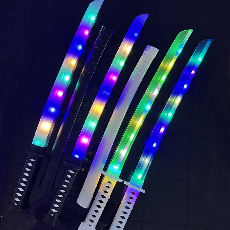 New Light up sword Led Katana with 10 lights lightsaber for kids 2022 flashing light toys glow in the dark toy from