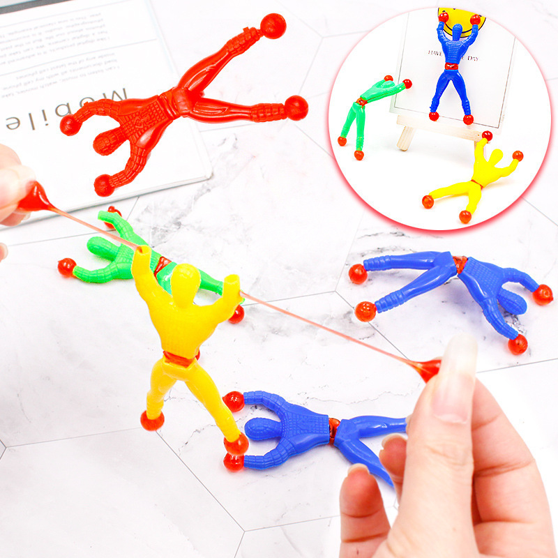 Flexible Spider Men Sticky Wall Toy Climbing Flip  Novelty Gift Party Kids spider sticky man toys