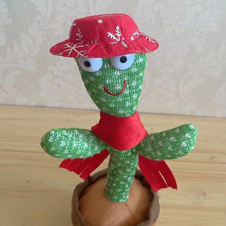 Tiktok sells cute dancing cactus toys sing dancing electronic plush toys for children and adults