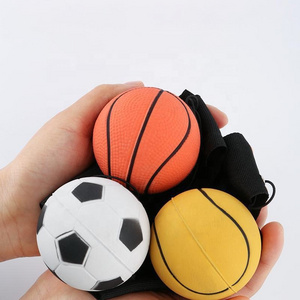 Wrist Ball Wristband Sports Balls on a String Toy, Return Rubber Rebound Ball Toy for Boys Girls Assorted Color