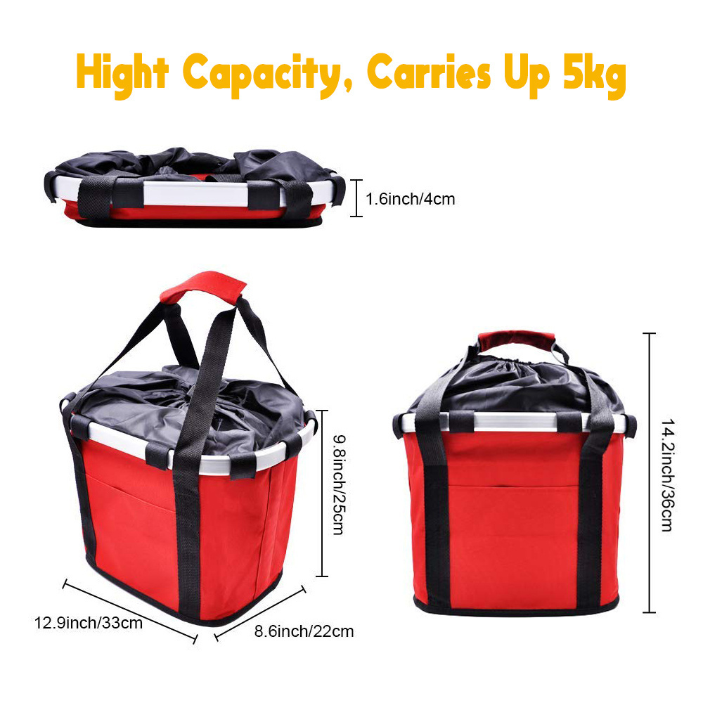 Multifunction Detachable Bicycle Handlebar Basket For Dog or Cat Large Folding Pet Carrier Bike Basket