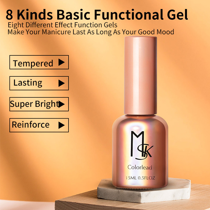 High Quality Hema Free Base Coat Acid Free Primer Functional Nail Gel Polish Extensive NoWipe Matte Top Coat Glue 15 ml in bulk