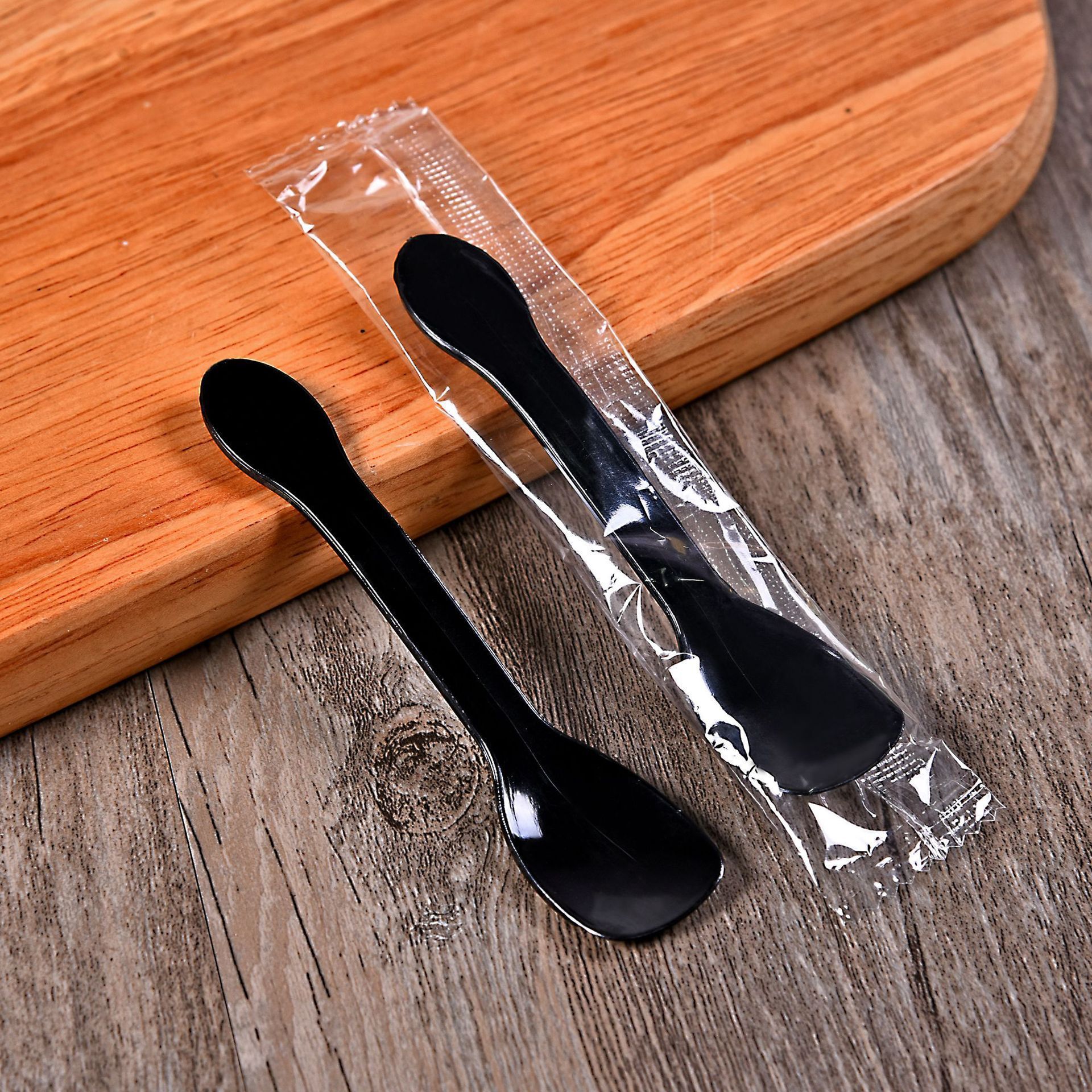 Independent packing ps disposable clear plastic Pudding Spoon mini Ice cream scoop