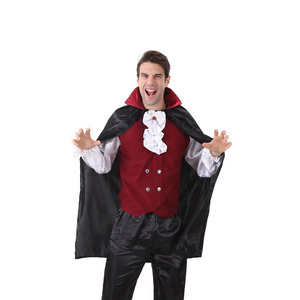 Cosplay Halloween Vampire Costume Men Black Cloak Costume Party--HSG19294