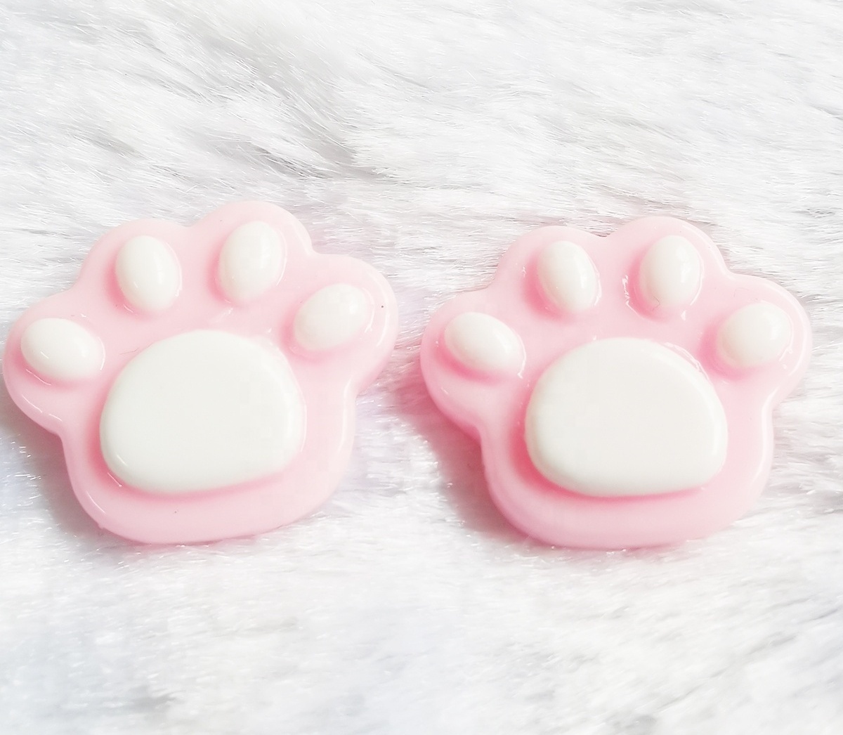 22mm Pink bear paw glue on garment and flatback opaque rhinestone glue on shoesvamp as decoration hot selling