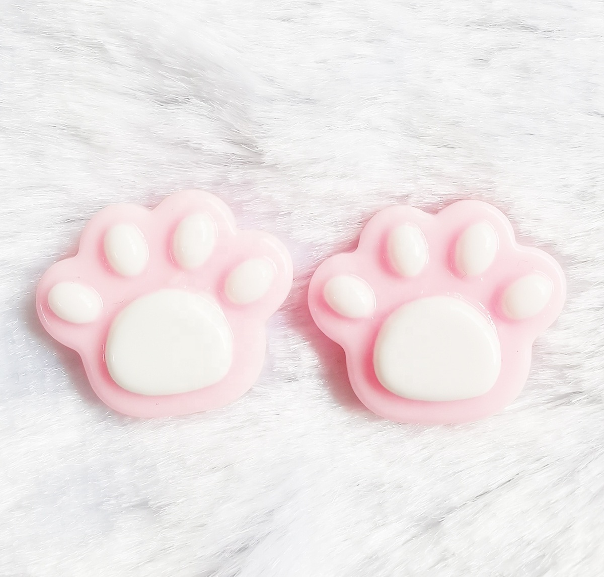 22mm Pink bear paw glue on garment and flatback opaque rhinestone glue on shoesvamp as decoration hot selling