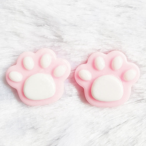 22mm Pink bear paw glue on garment and flatback opaque rhinestone glue on shoesvamp as decoration hot selling