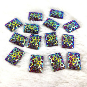 13x18mm rectangle rhinestone glue on garment and flatback resin stone glue on women sandal shoes vamp hot selling