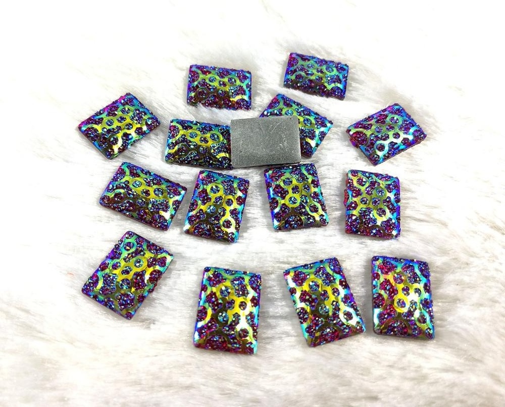 13x18mm rectangle rhinestone glue on garment and flatback resin stone glue on women sandal shoes vamp hot selling