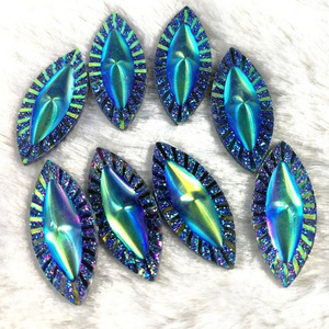 16x36mm horse eyes resin stone glue on garment and flatback garment rhinestone glue on shoes upper as decoration hot selling