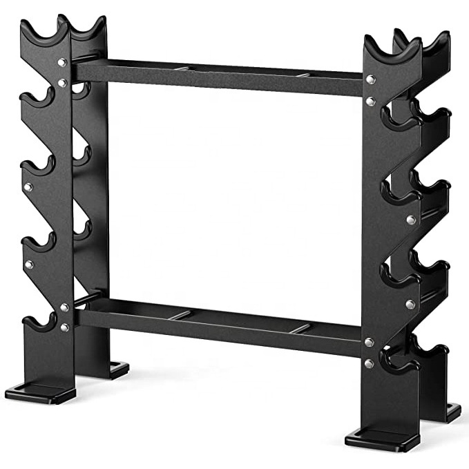 Hot Selling Compact Dumbbell Rack Free Weight Holder Stand For Home Gym Equipment 20.50 x 8.50 x 27.00 inches