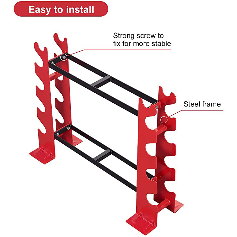 Hot Selling Compact Dumbbell Rack Free Weight Holder Stand For Home Gym Equipment 20.50 x 8.50 x 27.00 inches