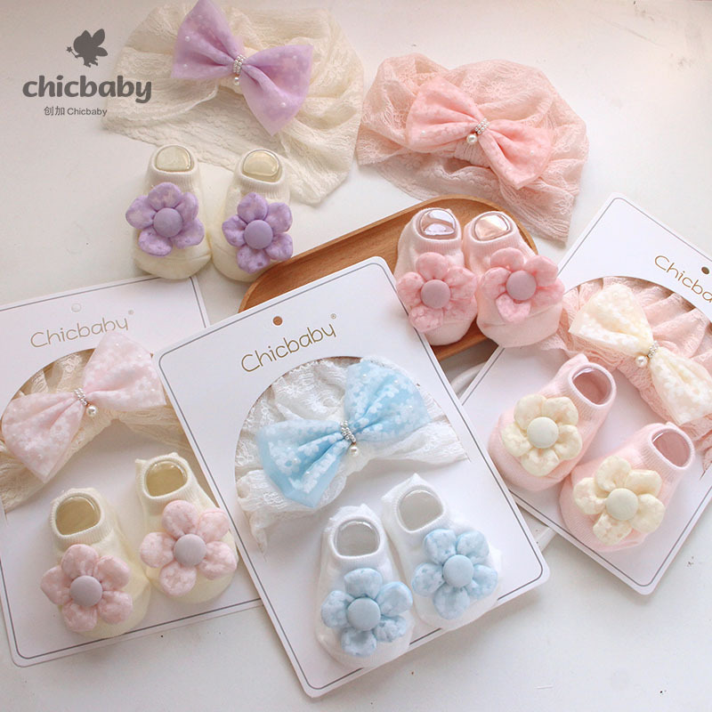 Summer lace Cute Bow Baby Hats Small Flower Floor Anti Slip Baby Socks Cotton New Born Baby Socks