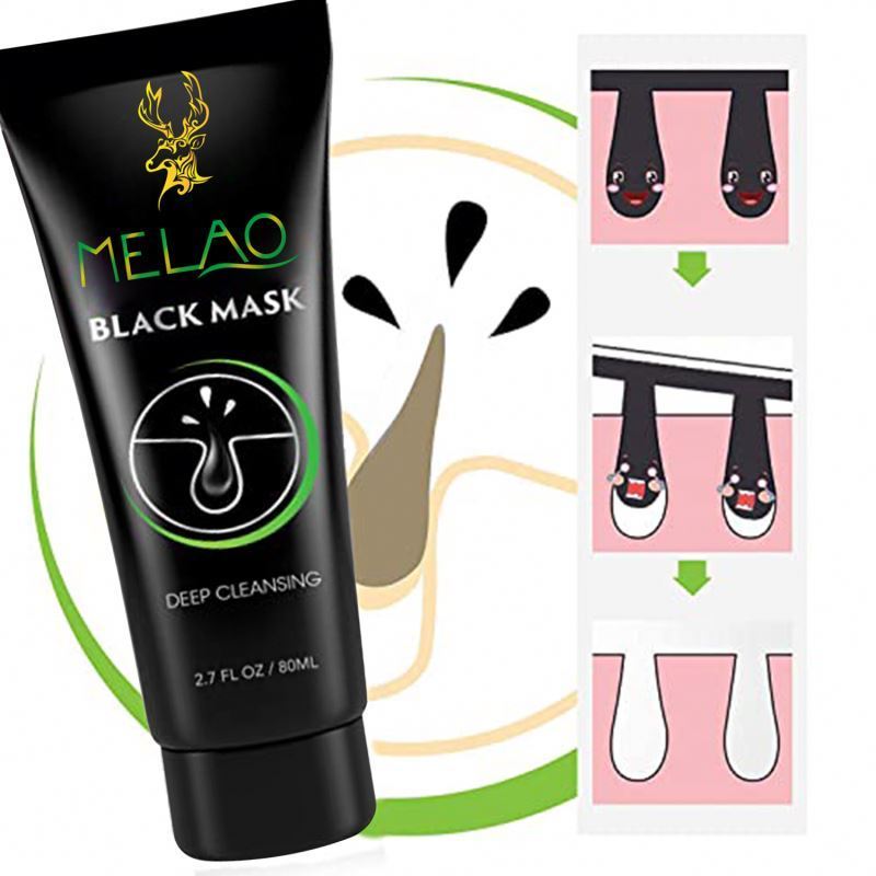 Customised Private Label Organic Blackhead Remove Deep Cleaning Blemish Clearing Skin Care Face Clay Facial Mud Black Mask