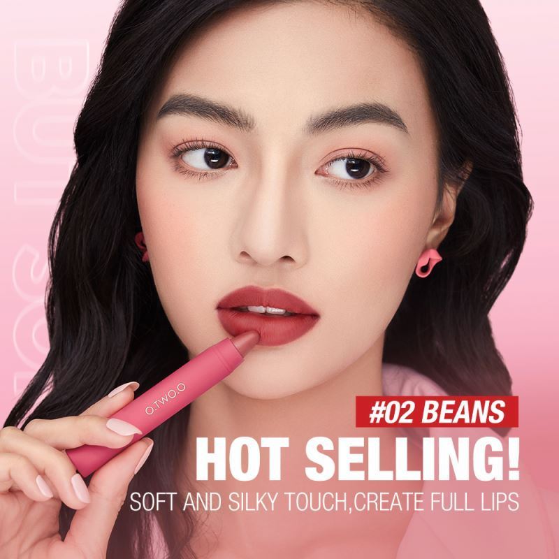 O.two.o New Arrival 6 Colors Velvet Matte Lipsticks Cosmetic Waterproof Long Lasting Red Stick Makeup Lip Tint Pen