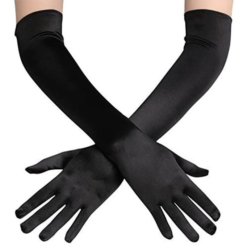 Fashion 1920s Long White Glove 53cm Cosplay Costume Accessories for Women Gloves for Single Party Bride Gloves