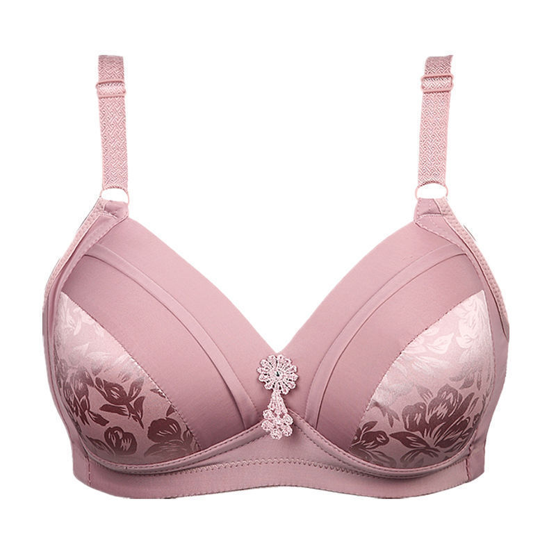 New Female Underwear Floral Plus Size Big Bust Breast Push Up Breathable Bra Underwear Wireless Bra