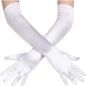 Fashion 1920s Long White Glove 53cm Cosplay Costume Accessories for Women Gloves for Single Party Bride Gloves