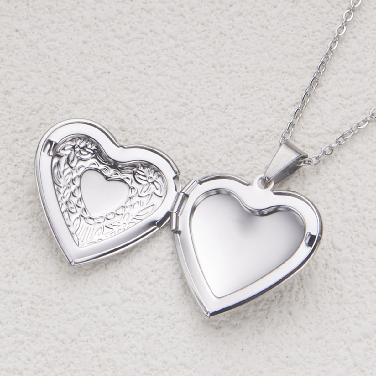 HP hot selling stainless steel necklace heart-framed necklace opens heart pendant necklace