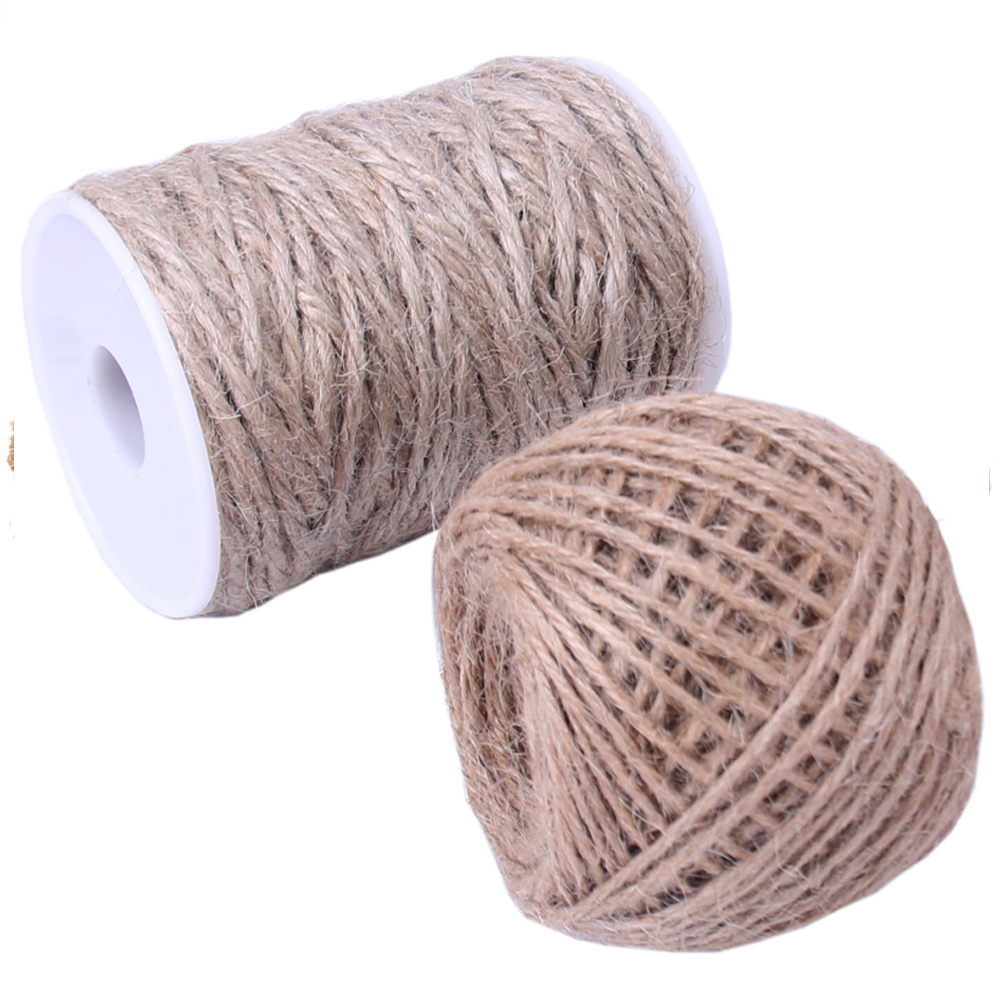 Factory Supply Natural Fiber Rope Nature Hemp Twine Rope For Flower Gift Packing