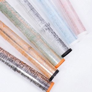 Transparent Waterproof Color Wrapping Cellophane Paper Bouquet Wrapping Paper With Edge