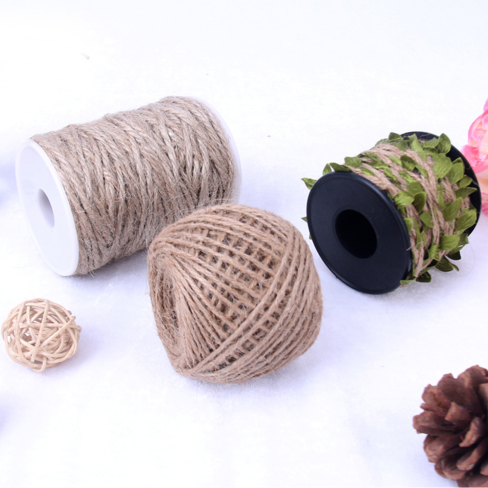 Factory Supply Natural Fiber Rope Nature Hemp Twine Rope For Flower Gift Packing