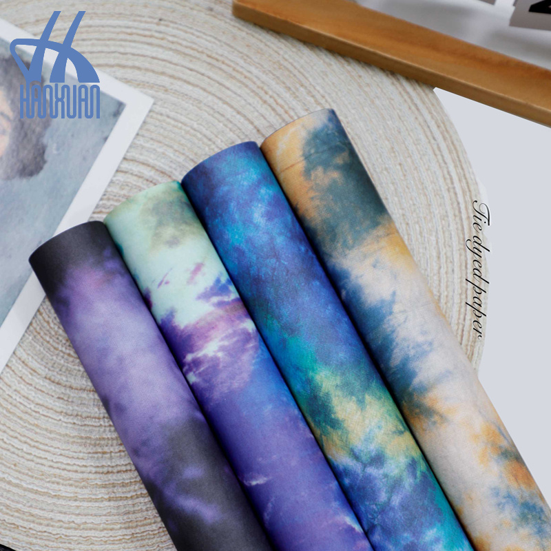 Multi Color Mixed Eco Friendly Handmade Painted 90G Style Paper Water Proof Flower Wrapping Paper