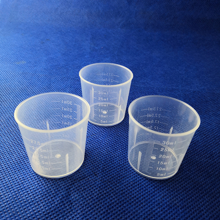 Food grade PP plastic graduated 30ml measuring baking household measuring cylinder beaker transparent medicine cup