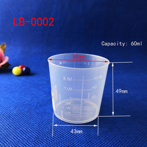 Factory direct specifications plastic laboratory dish wash rice watered stirred scale measuring cup dispensing cup test