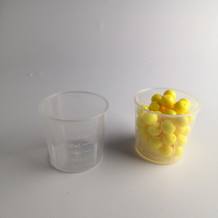 Food grade PP plastic graduated 30ml measuring baking household measuring cylinder beaker transparent medicine cup